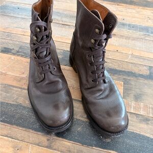 John Varvatos Dark Brown Leather Boots